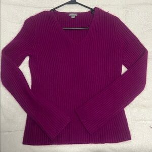 Ann Taylor Ribbed fuchsia Sweater